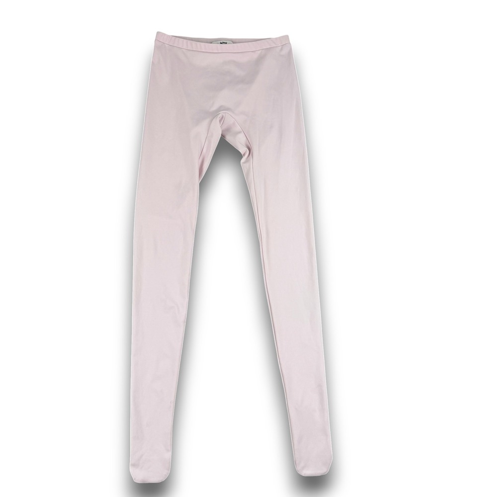 khy Kylie Jenner Footed Leggings Women S Light Pink High Waisted Spandex‎ Blend